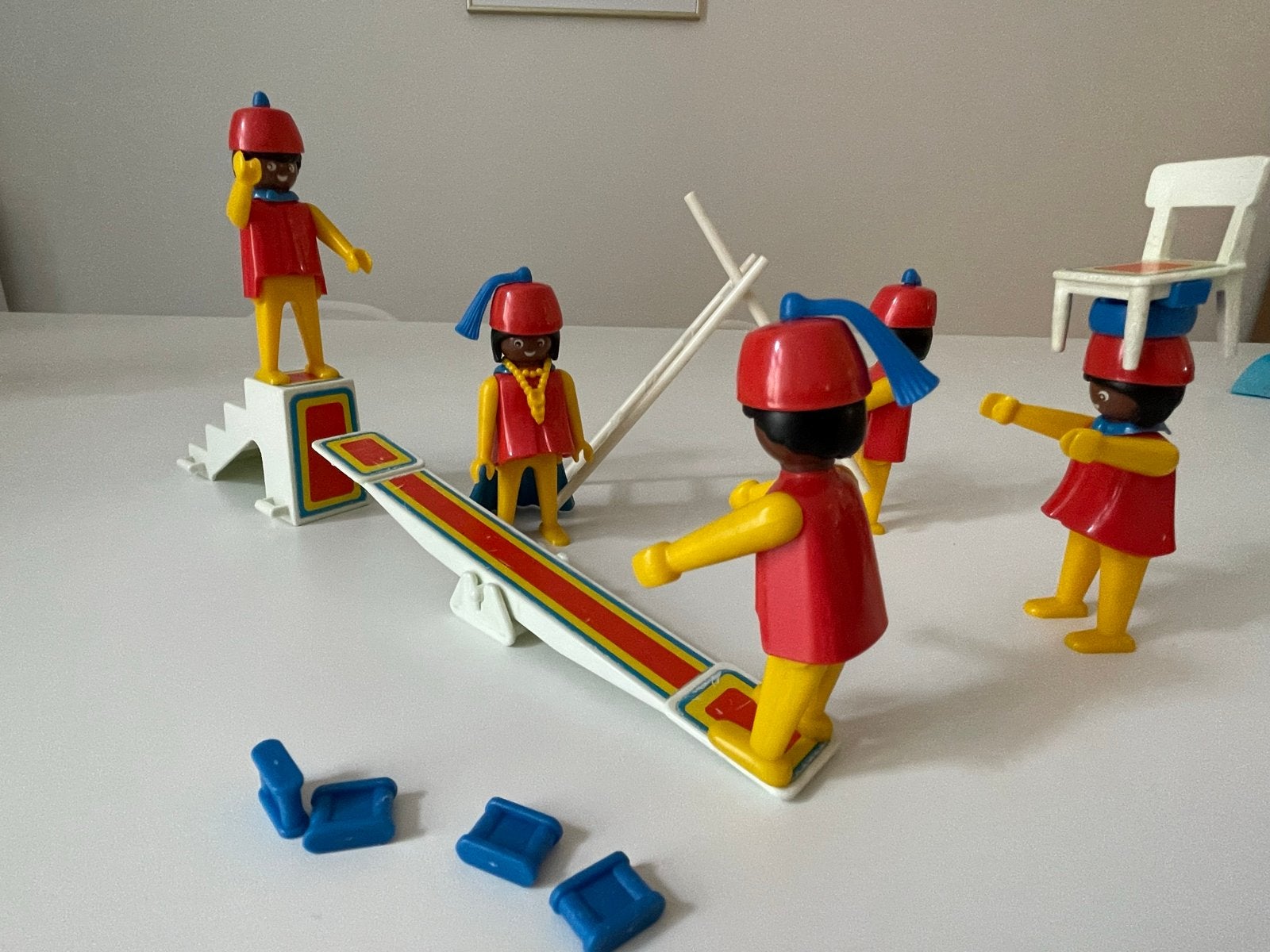Vintage Playmobil Circus Acrobaten Set 3512 (1978), Kinderen en Baby's, Gebruikt, Complete set, Ophalen of Verzenden, Figuren