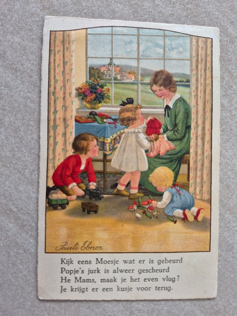 Pauli Ebner ansichtkaart, Verzamelen, Ophalen of Verzenden, 1920 tot 1940, Gelopen, Overige thema's