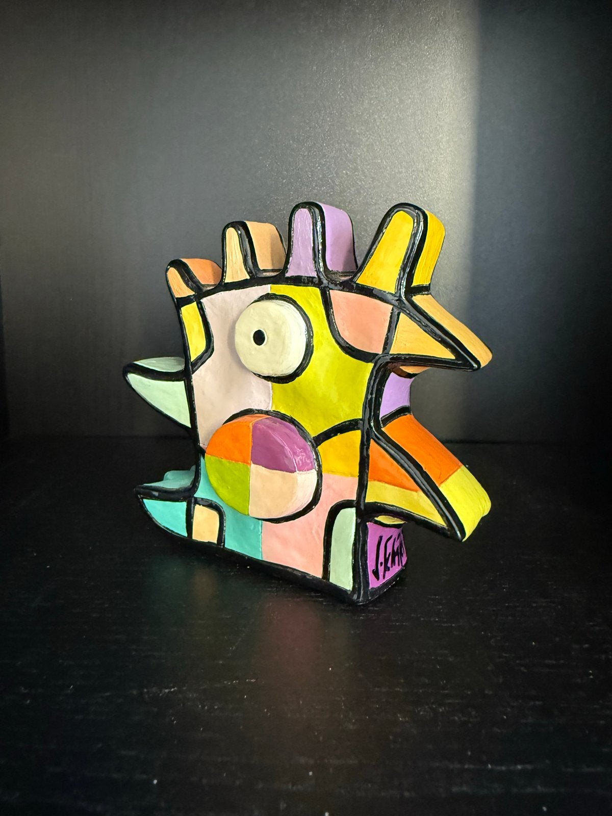 Jacqueline Schäfer 'Vreemde Vogel' gelimiteerd nr. 226/250, 16 cm, Meerkleurig, Gesigneerd, Beeld