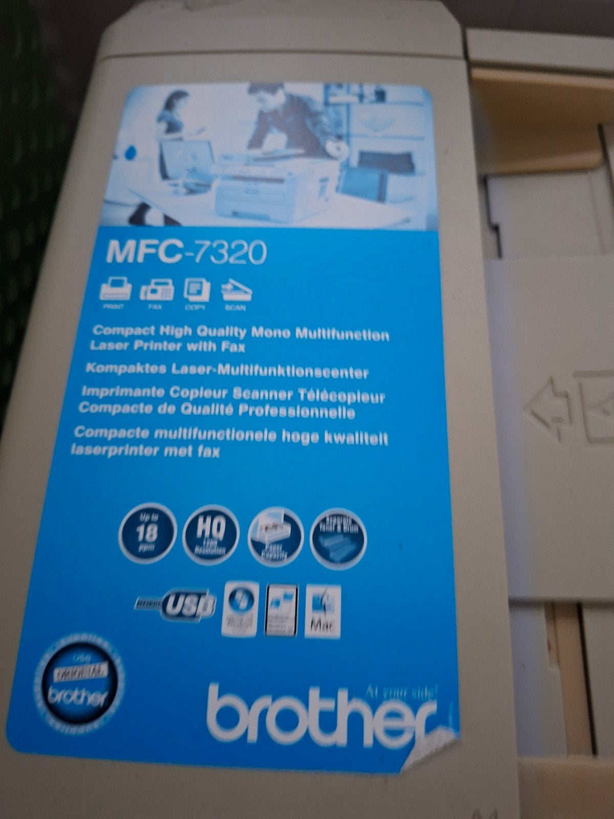 Brother MFC-7320 Compacte Laser Multifunct plus toner tn 212, Computers en Software, Ophalen, Gebruikt, All-in-one, Faxen