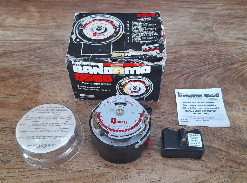 vintage Sangamo Q550 time switch tijdschakelaar zonnewijzer, Ophalen of Verzenden, Overige typen
