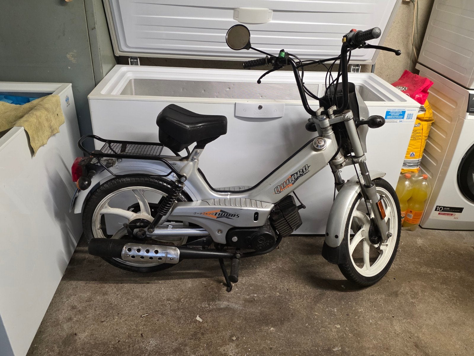 Tomos Quadro snorfiets - Blauw kenteken, Fietsen en Brommers, Brommers | Tomos, Ophalen, Gebruikt, Maximaal 25 km/u, Quadro
