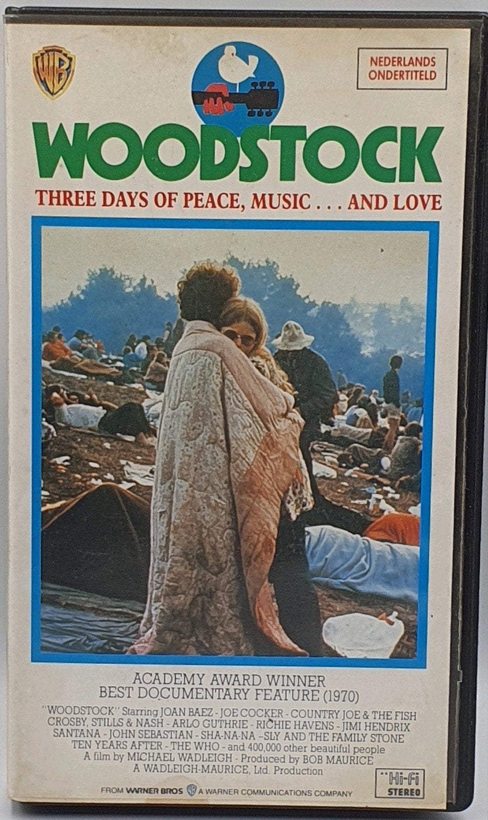 Woodstock VHS - Three Days of Peace, Music... and Love, Alle leeftijden, Ophalen of Verzenden, VHS, Nederlands ondertiteld