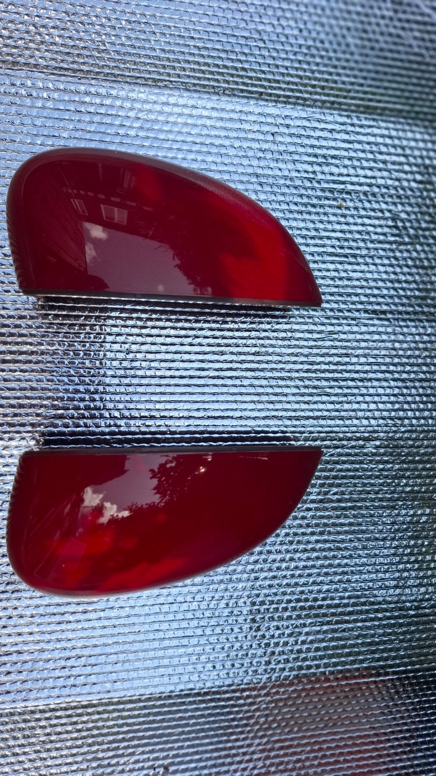 Rode spiegelkappen voor Fiat 500 - Glanzend rood, Ophalen of Verzenden, Gebruikt, Fiat