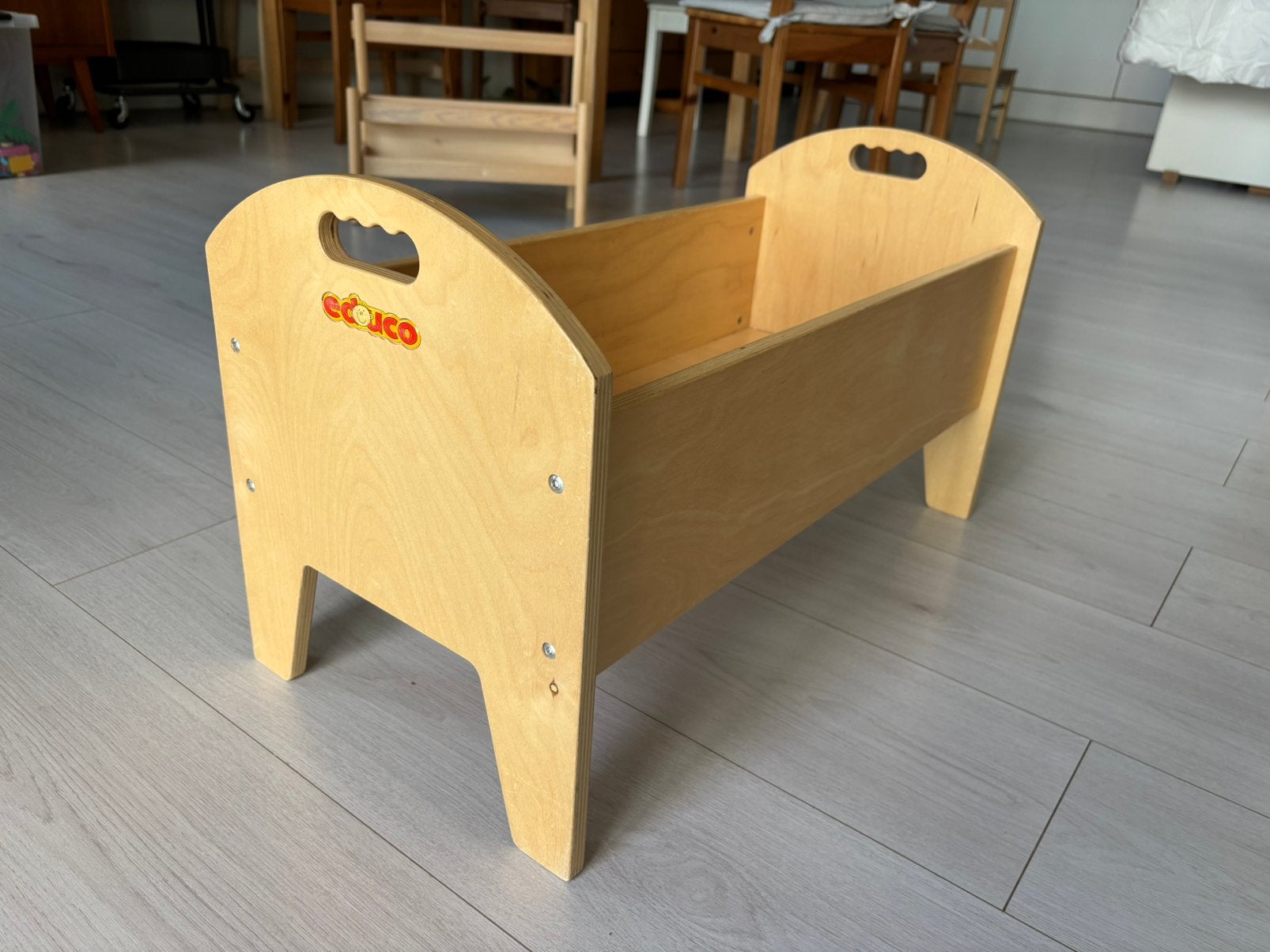 Educo houten poppenbed oerdegelijk, Ophalen, Gebruikt
