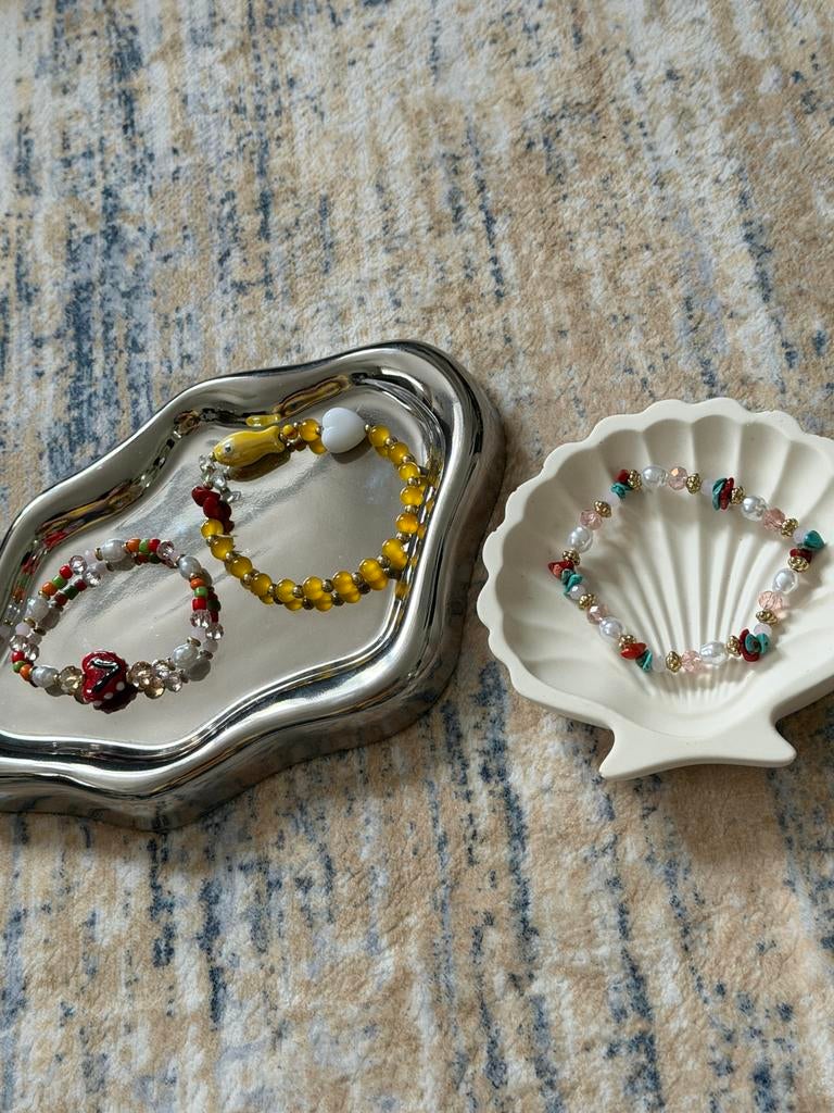 Cute Unisex Handmade Charm Bracelet Bundle Beaded Style Set, Ophalen of Verzenden, Zo goed als nieuw