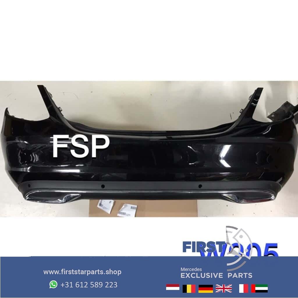W205 Achterbumper Mercedes C Klasse 2014-2020 origineel zwar, Gebruikt, -, Ophalen of Verzenden, Achter