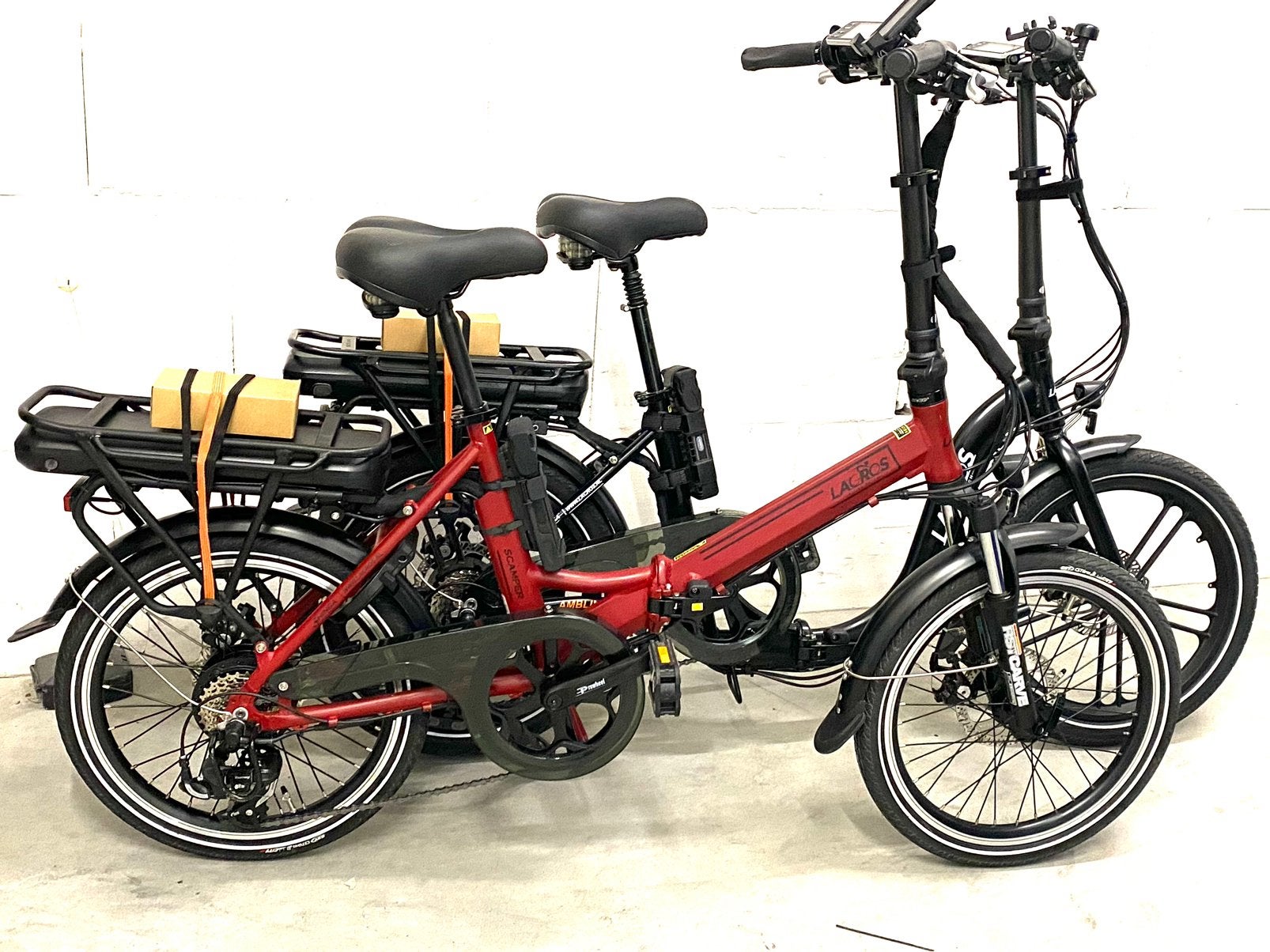 Twee Lacros elektrische vouwfietsen (Als nieuw), Ophalen, Zo goed als nieuw