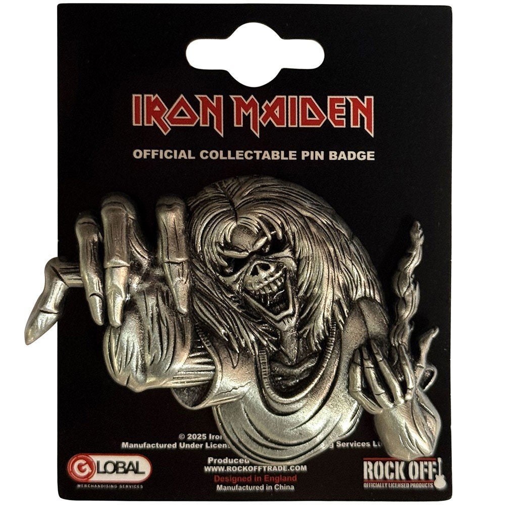 Iron Maiden Eddie number of the beast metalen pin speldje