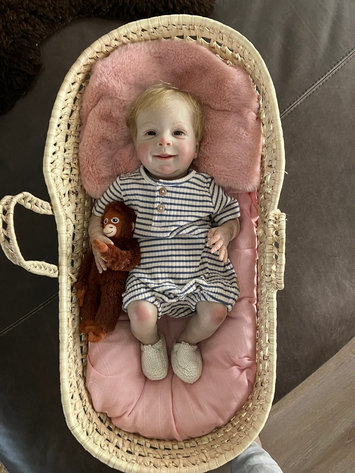 Reborn Babypop Sebastian, Ophalen of Verzenden, Nieuw, Pop, Levensecht of Reborn