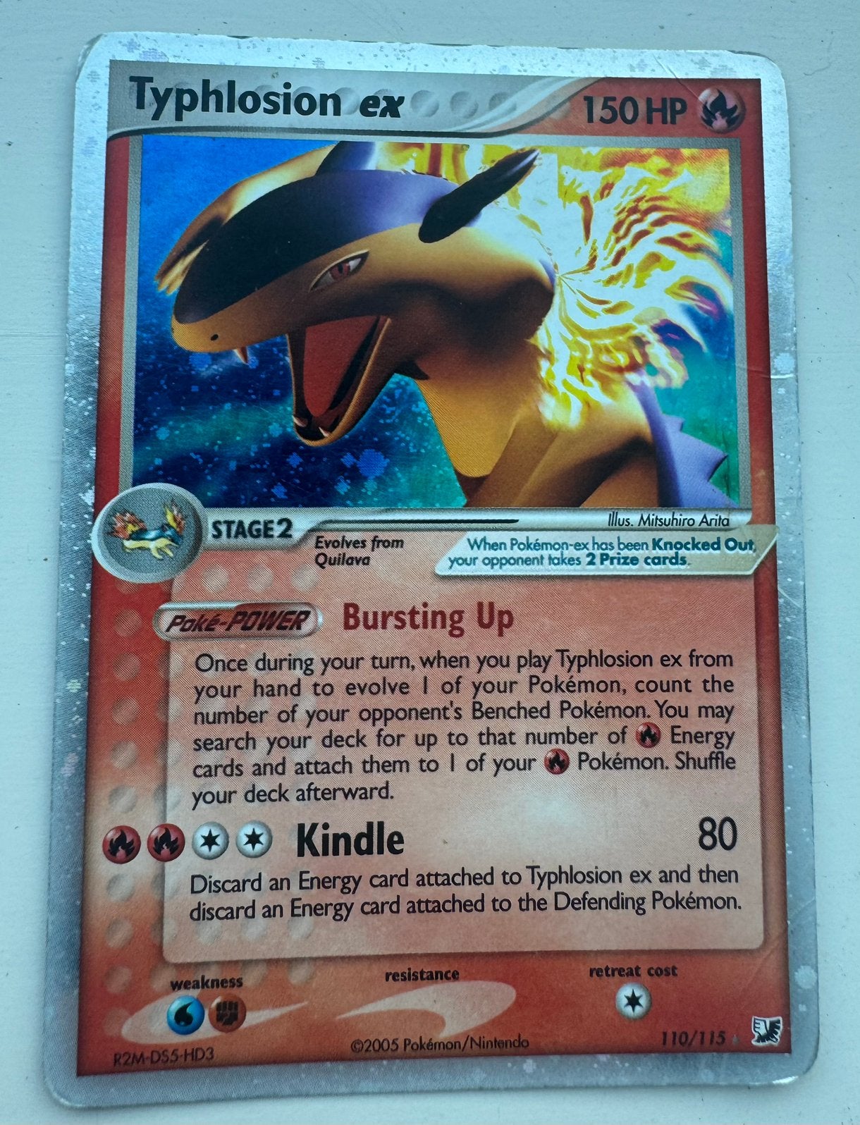 Typhlosion Ex 110/115, Hobby en Vrije tijd, Verzamelkaartspellen | Pokémon, Ophalen of Verzenden, Gebruikt