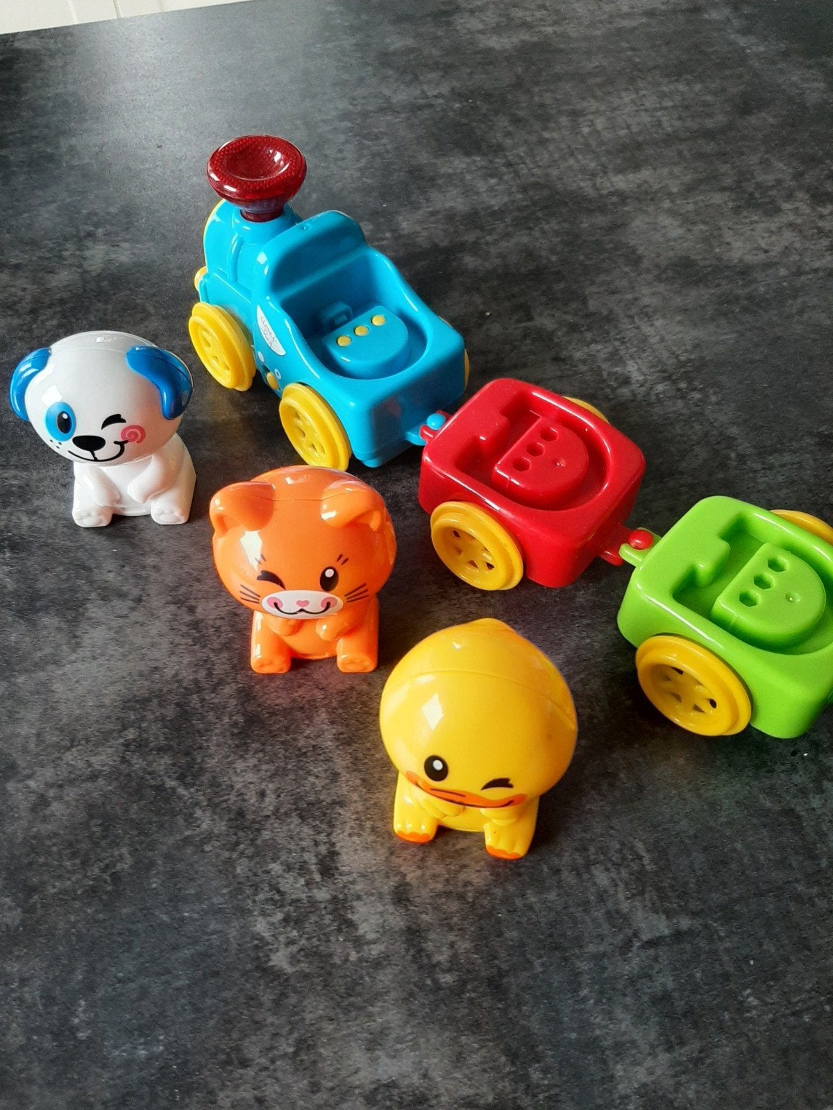Dierentreintje met herkenning licht geluid voor de kleintjes, Kinderen en Baby's, Ophalen of Verzenden, Zo goed als nieuw, 6 maanden tot 2 jaar