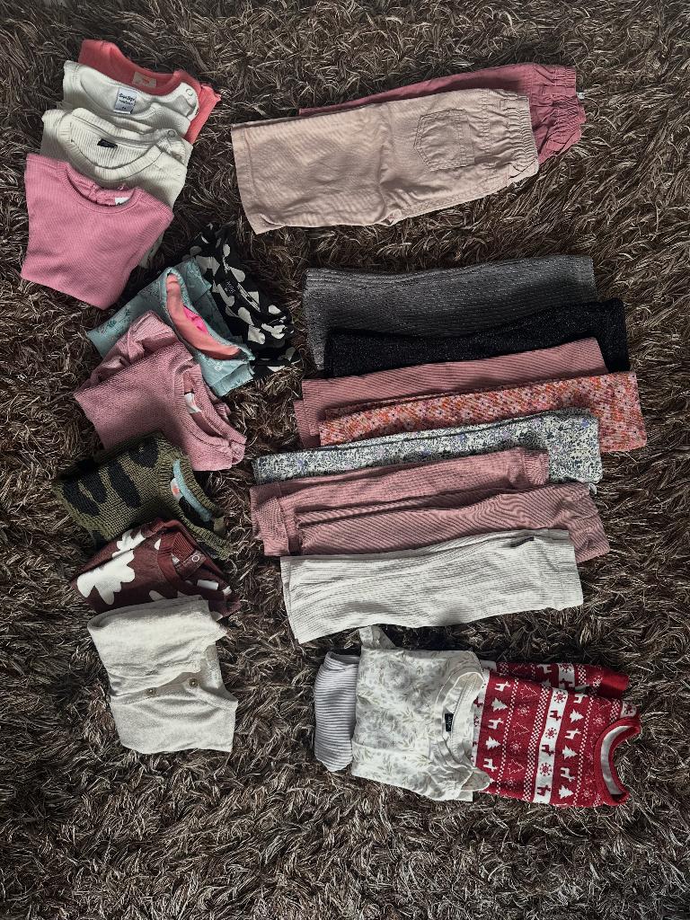 Tas met babykleding maten 74, 80 en 86 (meisje), Ophalen, Gebruikt, Meisje