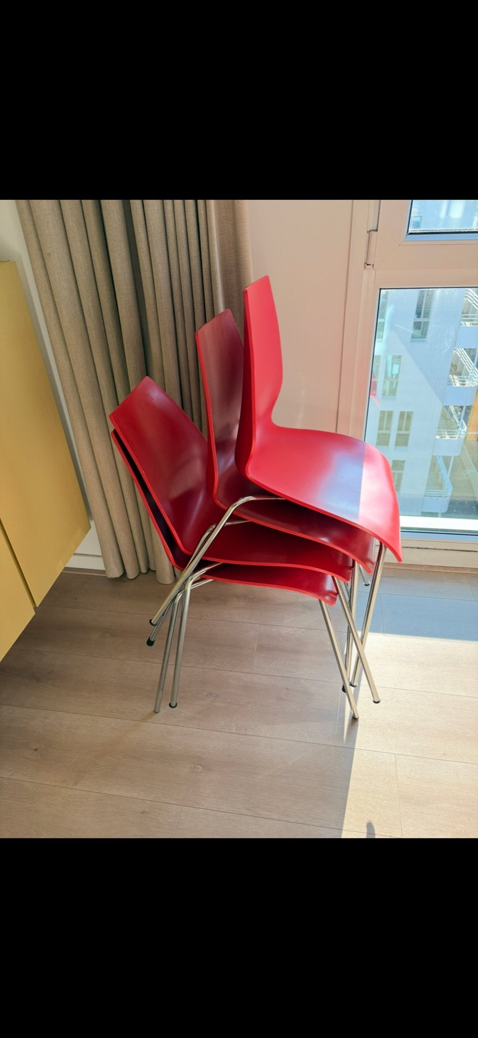 Vintage Kartell Maui stoelen - Rood, Ophalen, Kunststof, Gebruikt, Vier