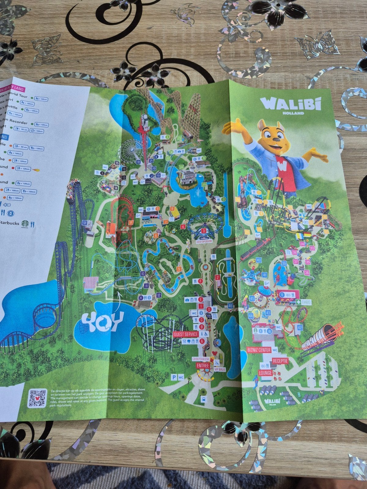 walibi plattegrond, Eén persoon, Ticket of Toegangskaart