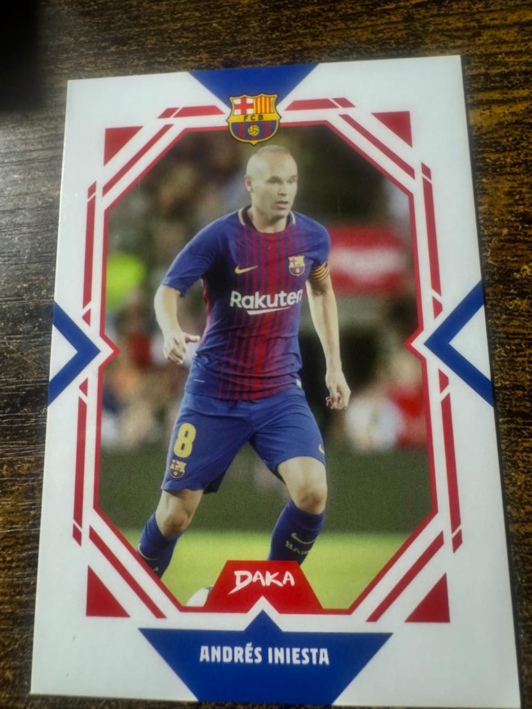 Andrés Iniesta FC Barcelona Spelerskaart DAKA, Ophalen of Verzenden, Zo goed als nieuw, Buitenlandse clubs, Spelerskaart