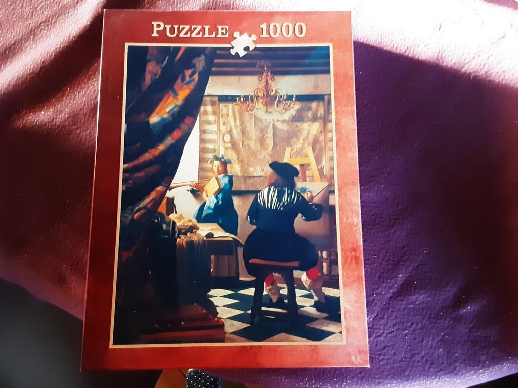 2 puzzels a 1000 stukjes met afbeeldingen van Vermeer, Hobby en Vrije tijd, Denksport en Puzzels, Ophalen of Verzenden, 500 t/m 1500 stukjes