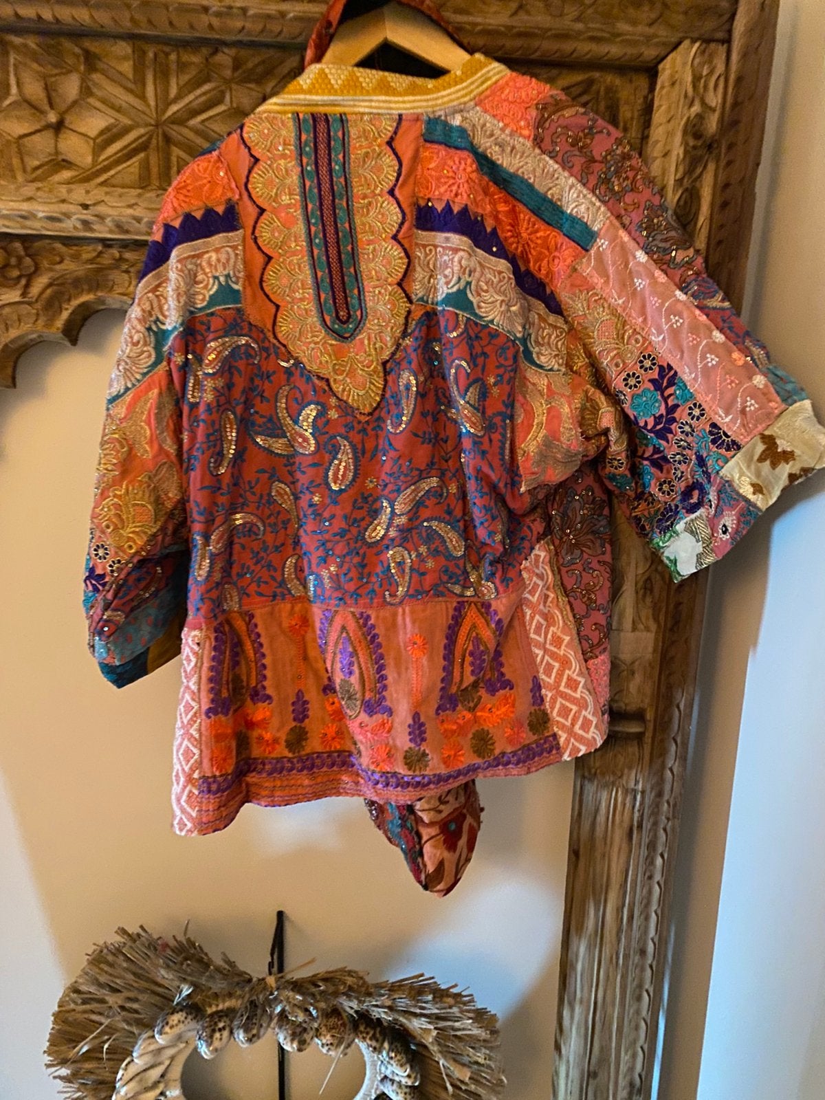 Nieuwe kelim kimono jas met glitters er op, Ophalen of Verzenden, Zo goed als nieuw, Maat 38/40 (M)
