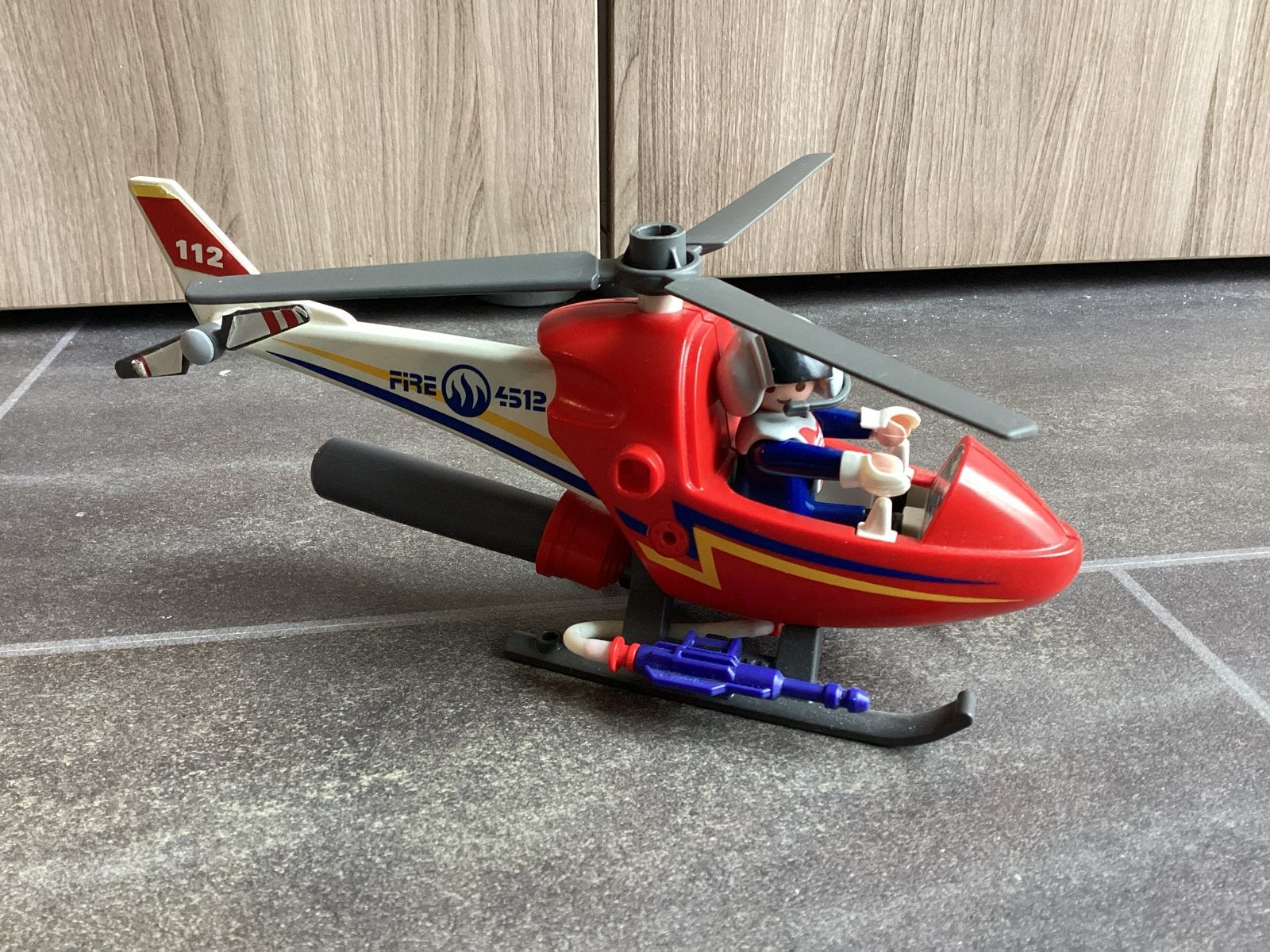 Playmobil 4824: Brandweer helikopter, Gebruikt, Complete set, Voertuig, Ophalen of Verzenden