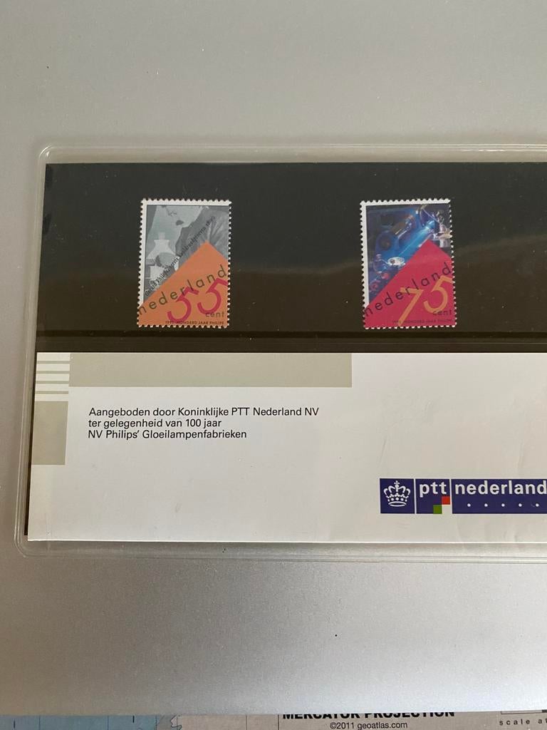 Postzegels 100 jaar Philips, Ophalen of Verzenden