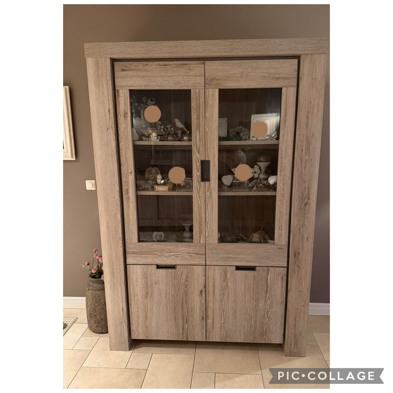 NIEUWSTAAT! Lamulux vitrinekast met LED moet weg!!, Huis en Inrichting, Ophalen, Met deur(en), Landelijk modern industrieel, 100 tot 150 cm