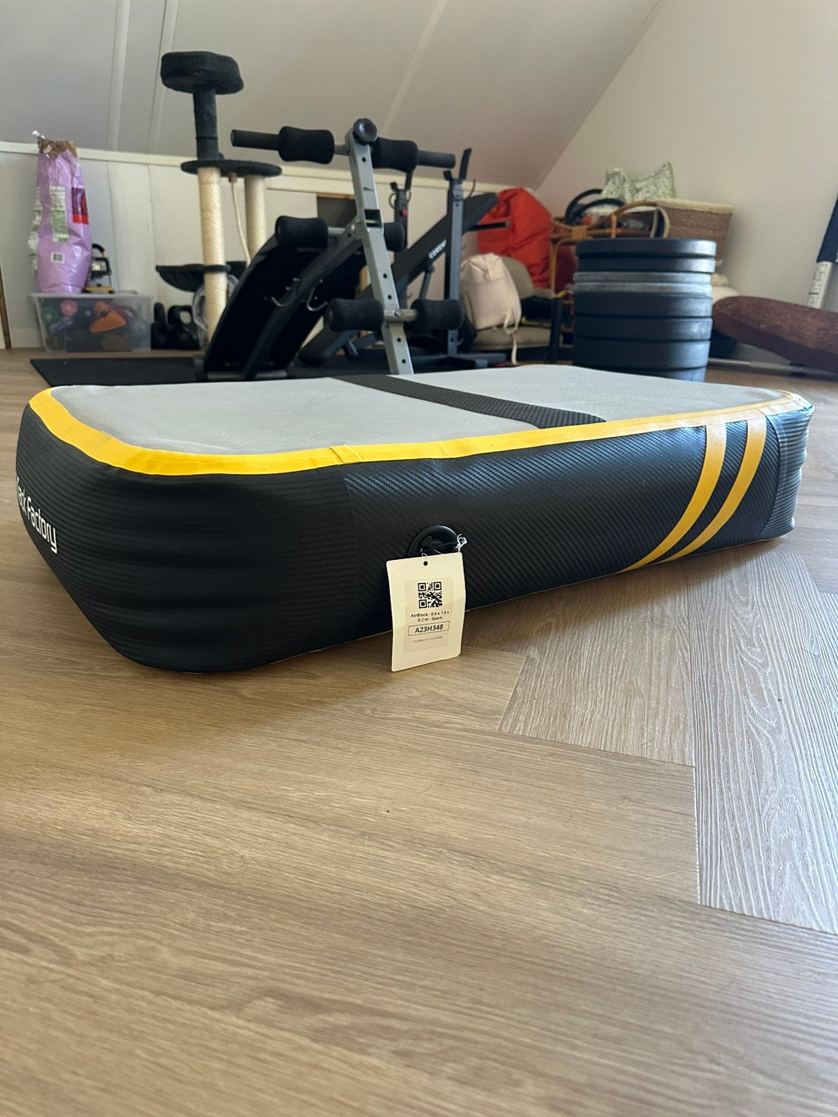 Airtrackfactory Airblock kleur Zwart (1x0.6x0.2 m), Sport en Fitness, Turnen, Ophalen, Materiaal, Zwart, Nieuw