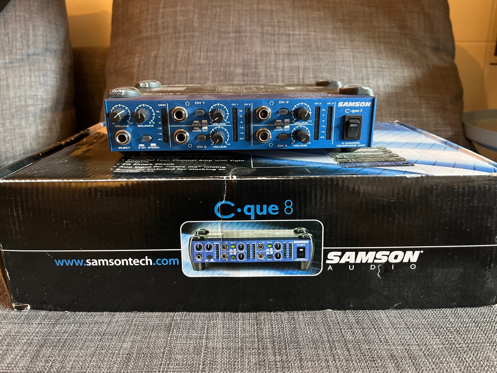 Samson C-que 8 Hoofdtelefoonversterker - 4 kanalen, Ophalen of Verzenden, Zo goed als nieuw