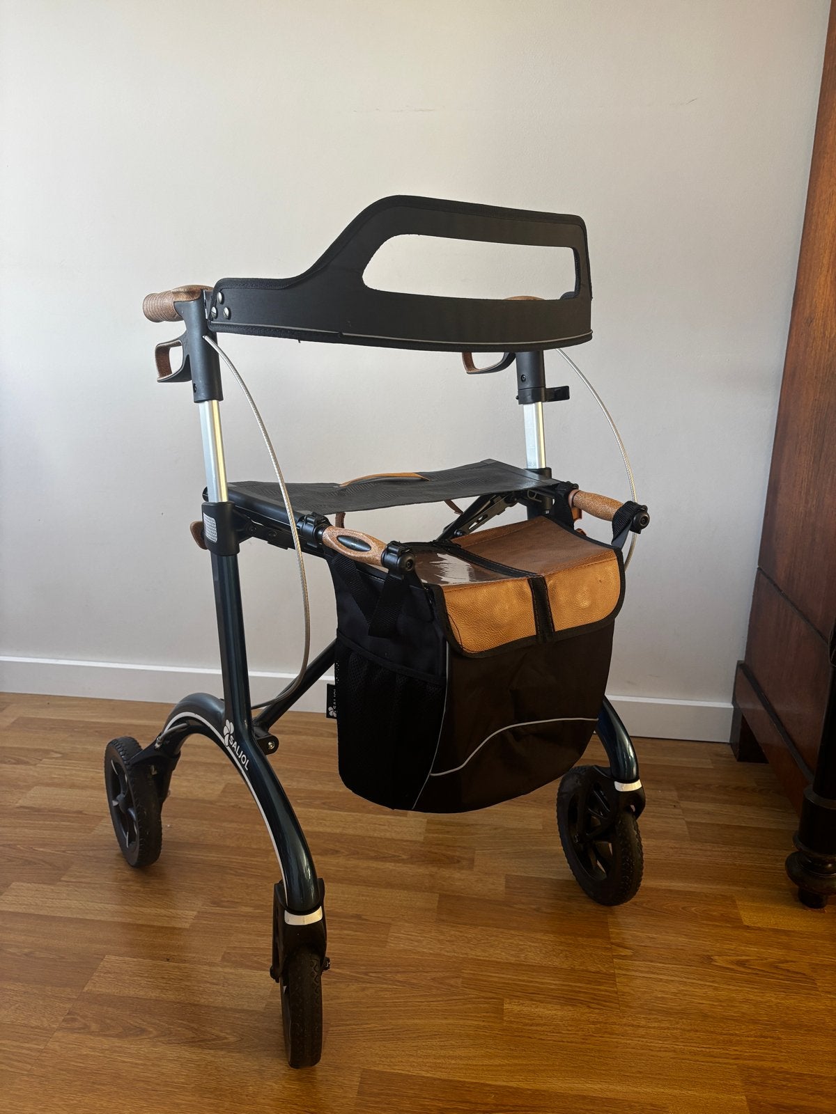 Saljol carbon blue rollator, maat m, Diversen, Ophalen, Lichtgewicht, Zo goed als nieuw