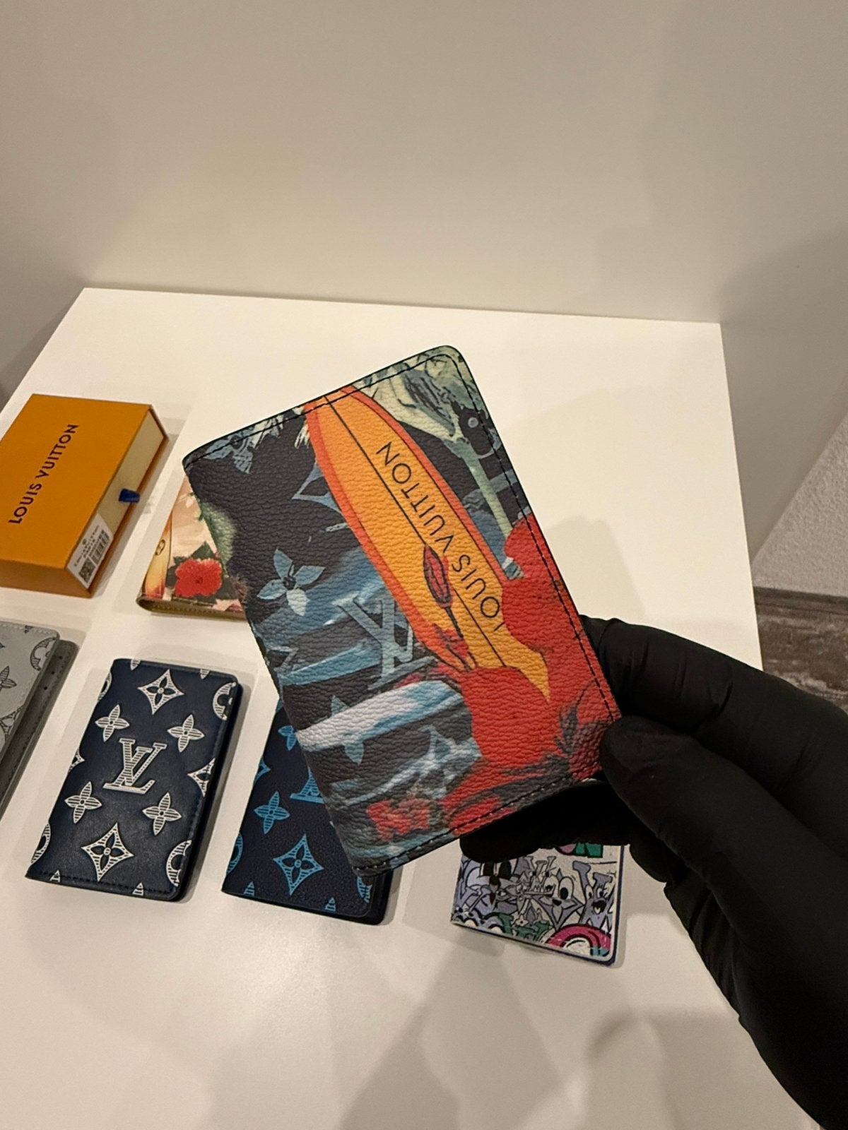 Pocket Organizer Cardholder Wallet Surfin Navy Blue, Ophalen of Verzenden, Nieuw, Blauw, Leer