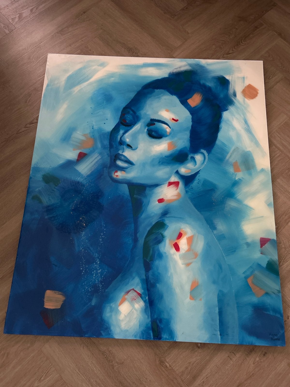 Modern schilderij van Arina Hannah met epoxy laag Atelier 58, Ophalen, Acrylverf, Kunststof, Gesigneerd