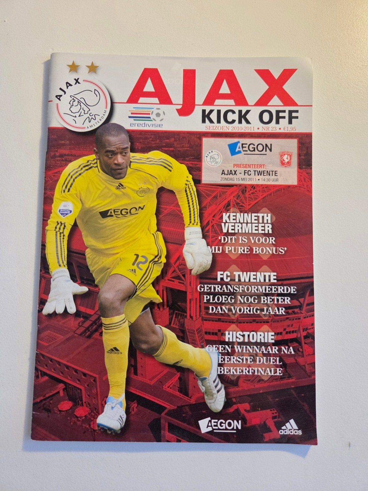 Ajax - FC Twente Programmaboekje 2011 - 3e ster, Verzamelen, Ophalen of Verzenden, Gebruikt, Ajax, Boek of Tijdschrift