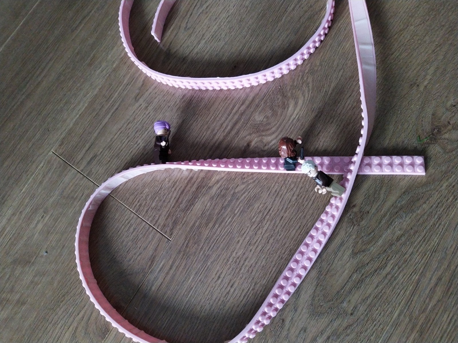 Roze flexibele bouwplaat plakstrip voor Lego - 2 meter, Ophalen of Verzenden, Nieuw, Overige merken