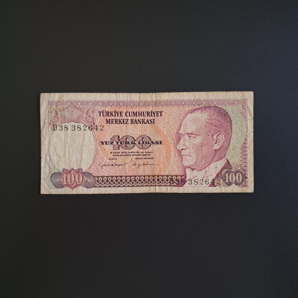 100 lira Turkije #005, Verzenden, Overige landen, Los biljet