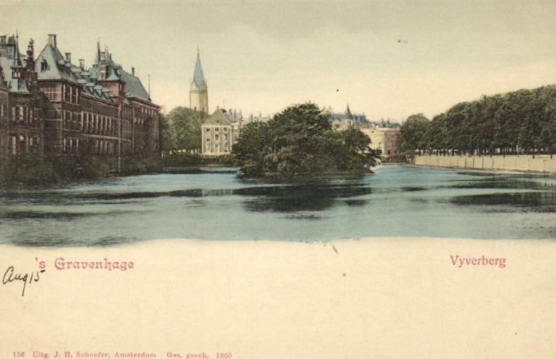 s Gravenhage, Vyverberg - 1915 - ongelopen, Ophalen of Verzenden, Voor 1920, Ongelopen, Zuid-Holland