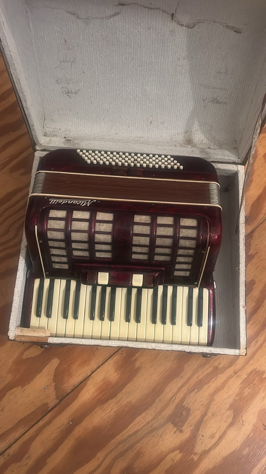 Mooie Mirandelli Accordeon met Koffer - Goede Staat, Overige merken, Gebruikt, Overige formaten, Met koffer
