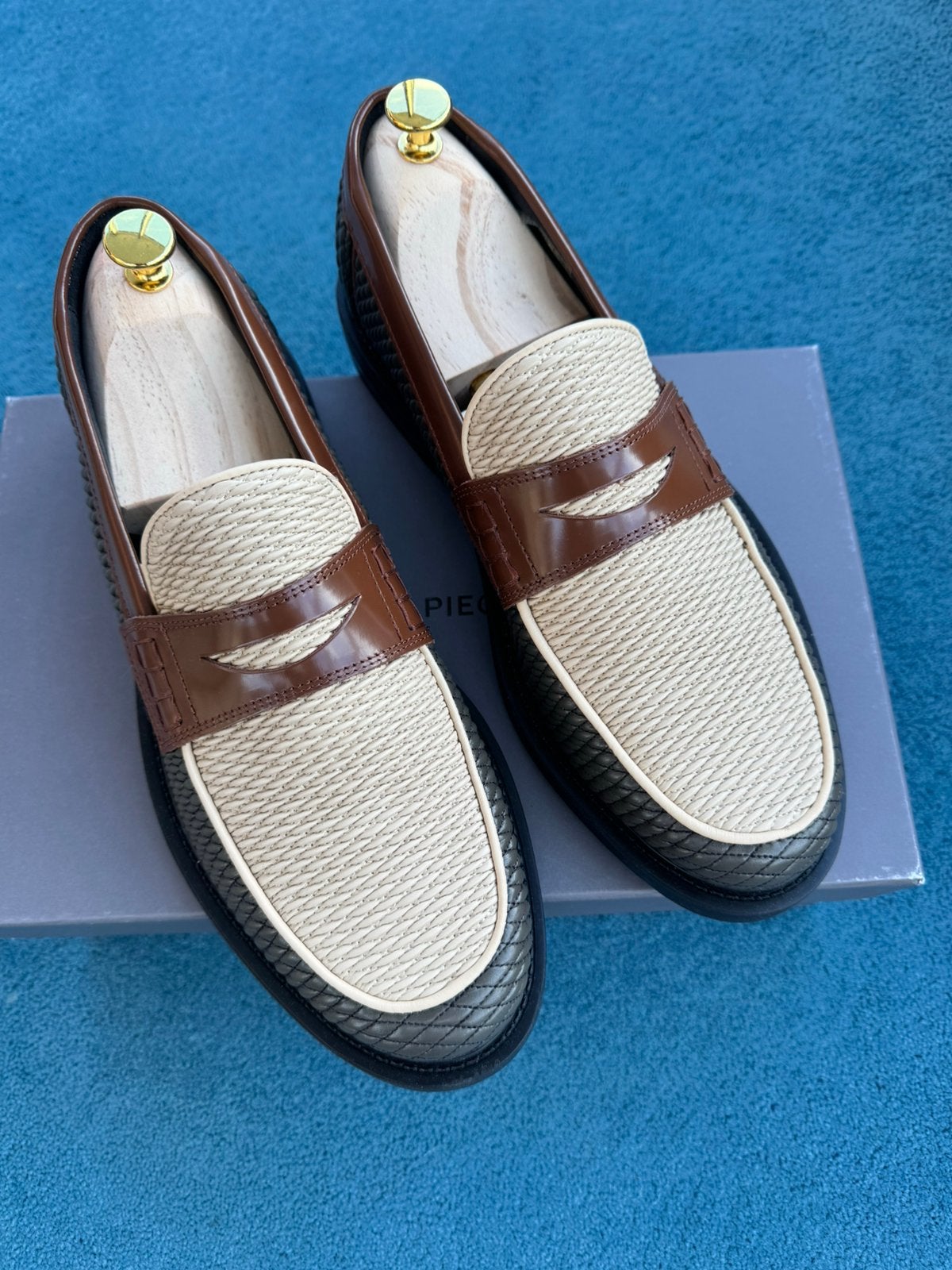 NIEUW Filling Pieces Loafers/Instappers EU44 Green/Beige, Loafers, Overige kleuren, Nieuw, Ophalen of Verzenden