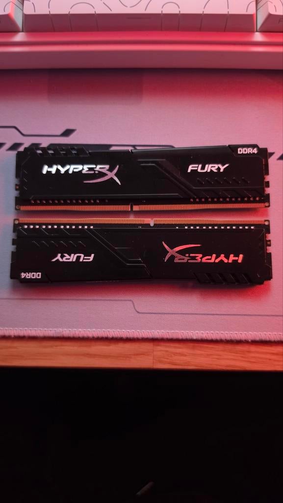 HyperX Fury DDR4 RAM 2x 4GB (8GB totaal), Computers en Software, RAM geheugen, Gebruikt, DDR4, 8 GB, Ophalen of Verzenden