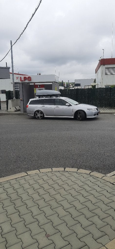 Honda Accord 2.4 I Tourer Type S 2003 Grijs, Auto's, Voorwielaandrijving, Zwart, Leder en Stof, 10 km/l