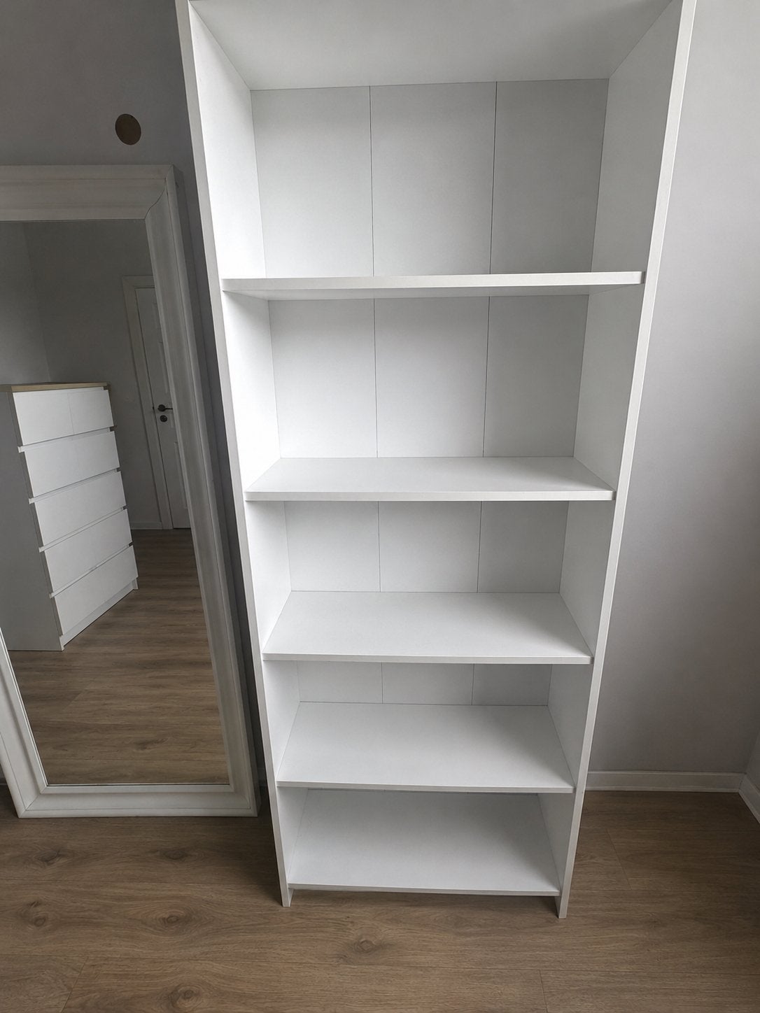 Boekenkast Gislinge Jysk Wit - 5 schappen, Huis en Inrichting, Kasten | Boekenkasten, Ophalen, 50 tot 100 cm, Zo goed als nieuw
