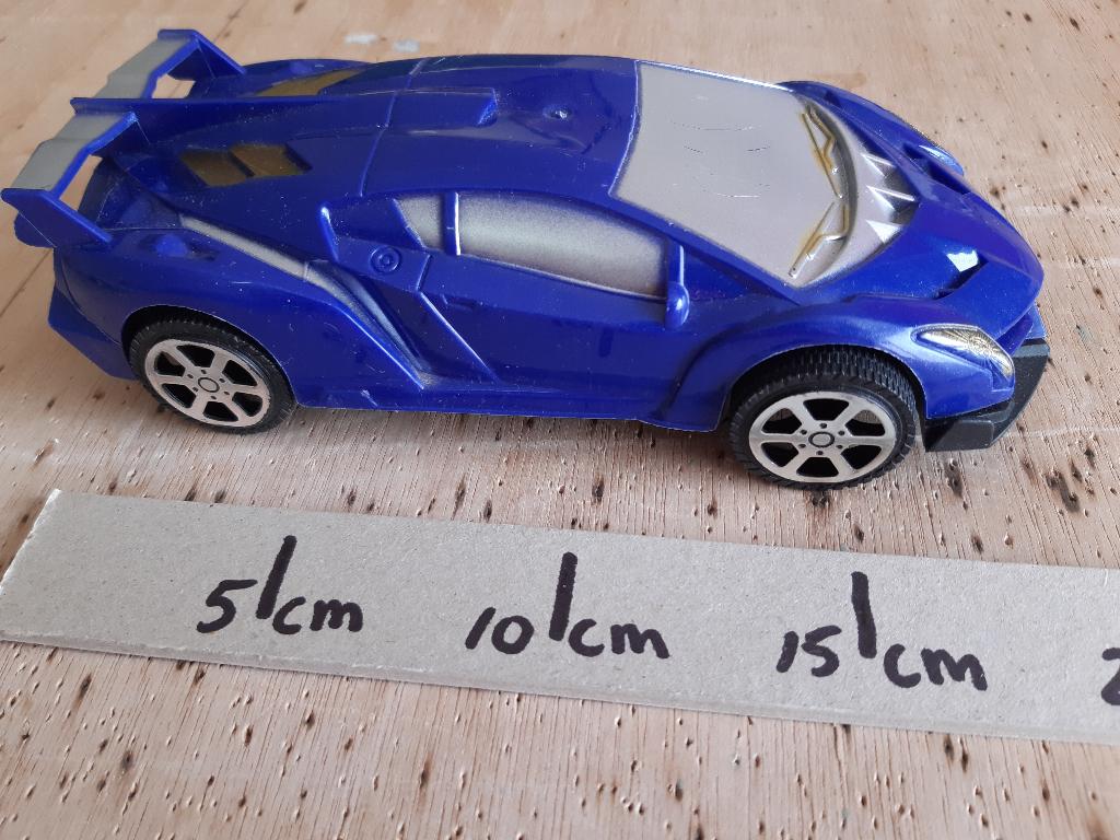 Modelauto Sportwagen Pull Back 20cm lang 1:24 Blauw Mooi, Ophalen of Verzenden, Gebruikt, Auto, Overige merken