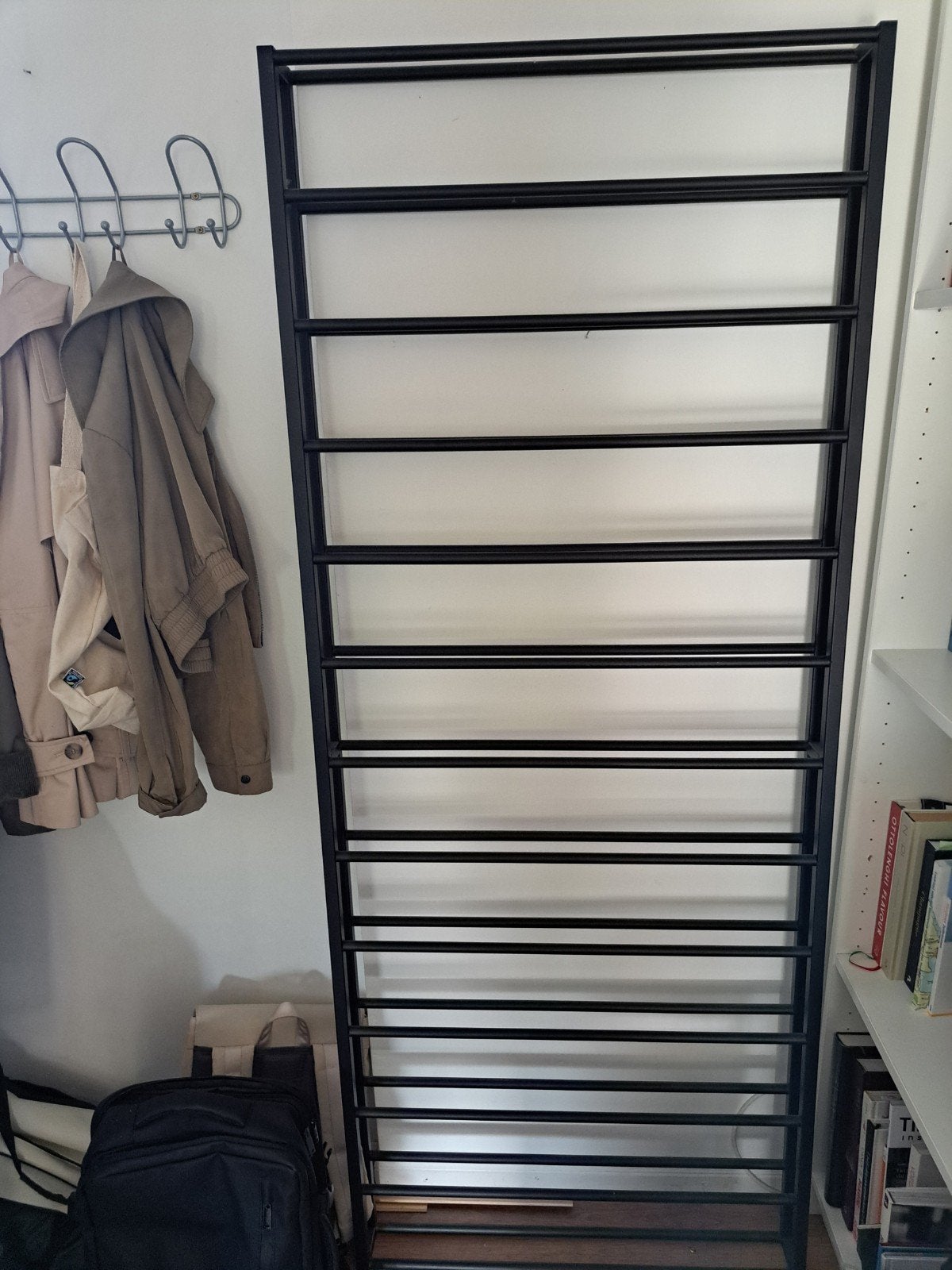 Wijnrek 180x72 cm - Zwart Metaal, Ophalen of Verzenden