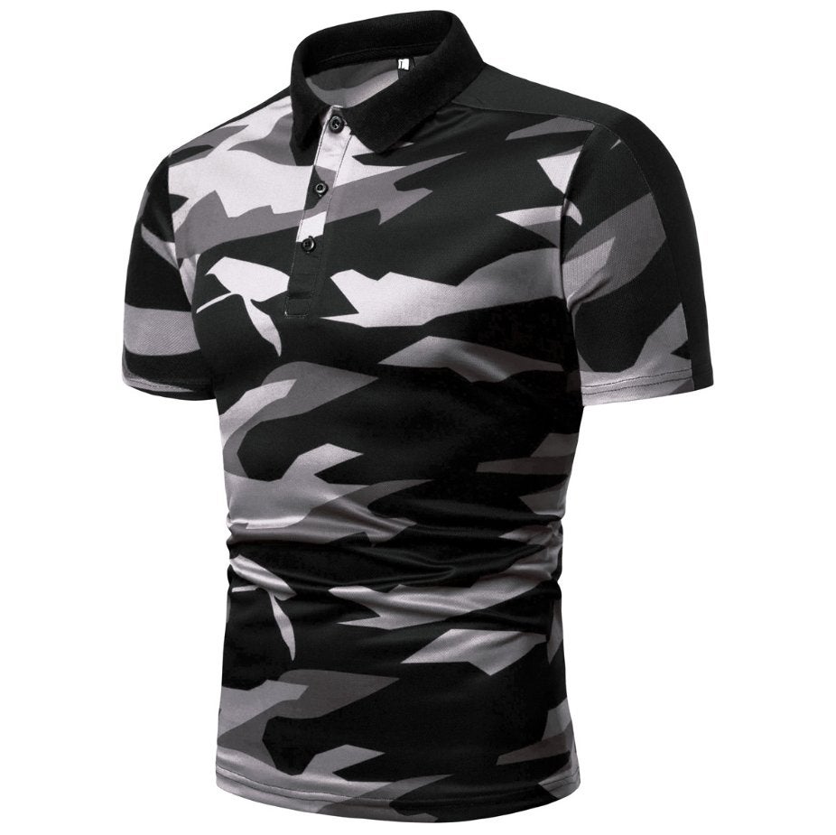 Zwarte camouflage heren polo (shirt leger mannen camo), Kleding | Heren, Verzenden, Nieuw, Overige maten, Meerkleurig