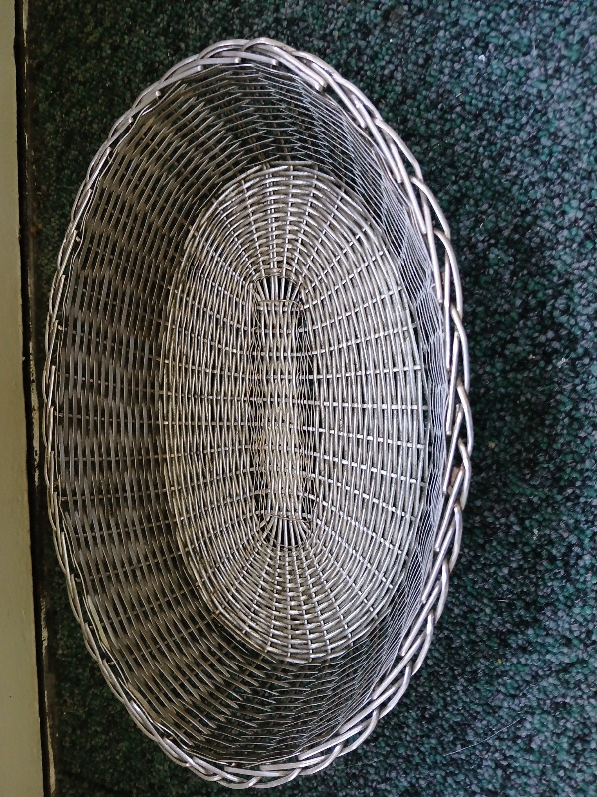 Ovale vintage broodmand - zilverkleurig, Ophalen of Verzenden