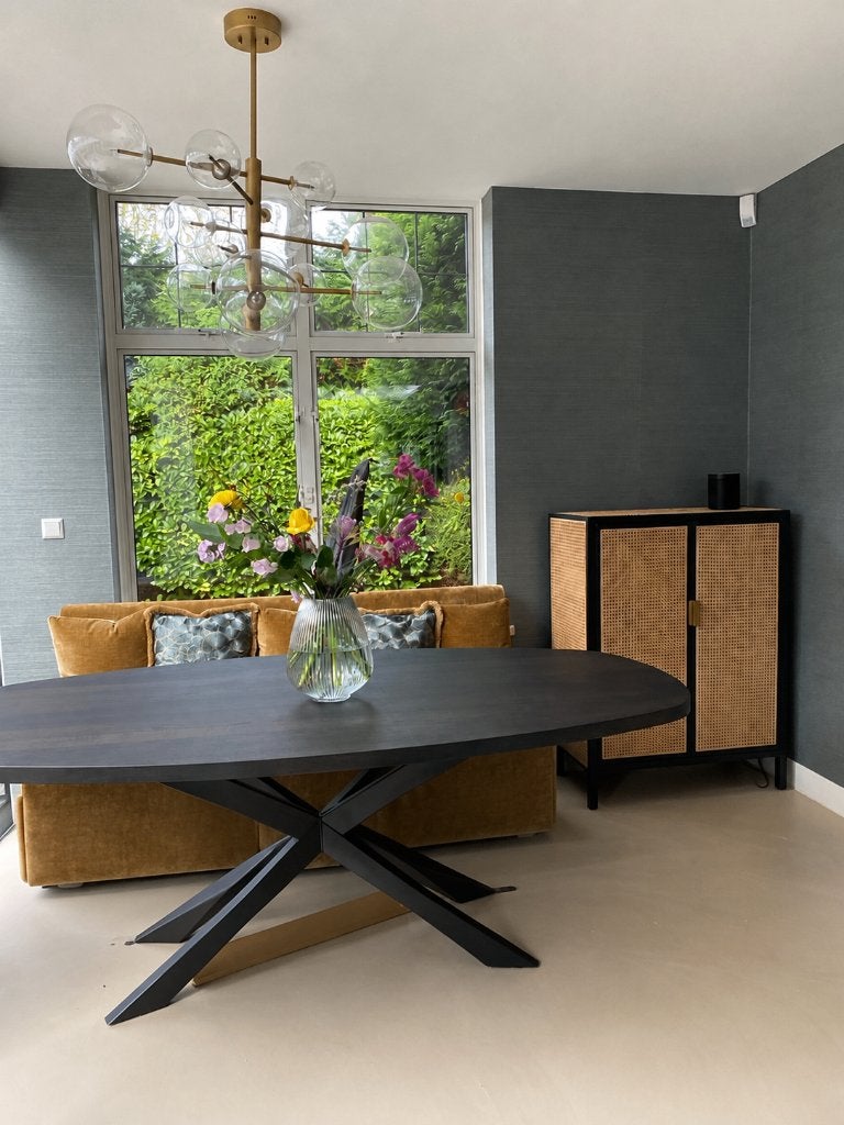 Table du Sud Deens ovale eiken eettafel, Huis en Inrichting, Tafels | Eettafels, 100 tot 150 cm, Eikenhout, 200 cm of meer, Ophalen of Verzenden