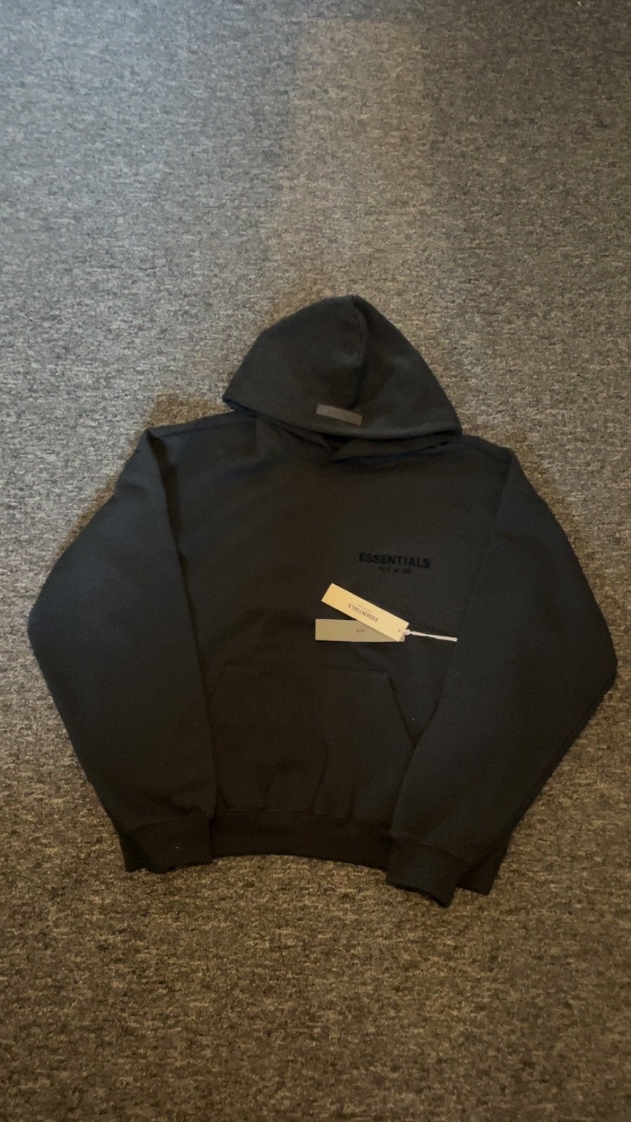 Essentails hoodie, Verzenden, Zo goed als nieuw, Zwart