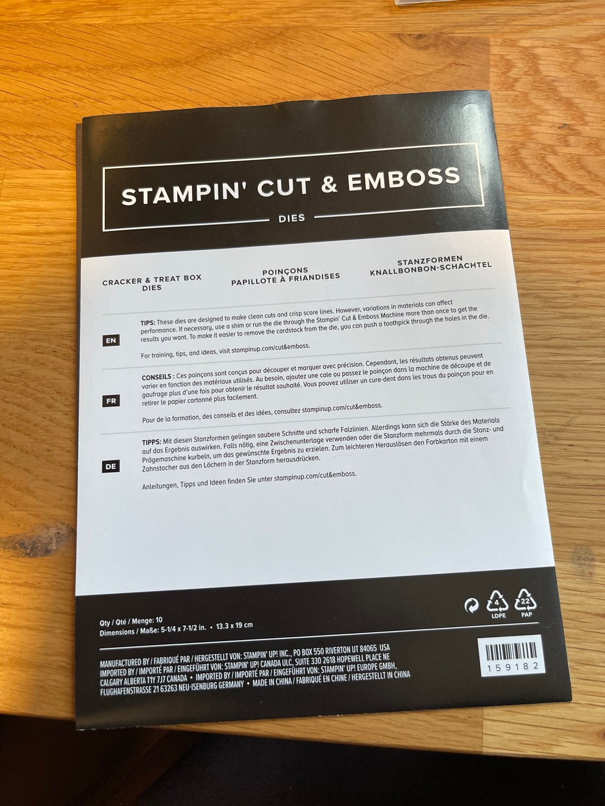 Stampin' Up! Cracker & Treat Box Dies - Nieuw in verpakking, Geschikt voor snijden, Overige thema's, Gereedschap of Toebehoren