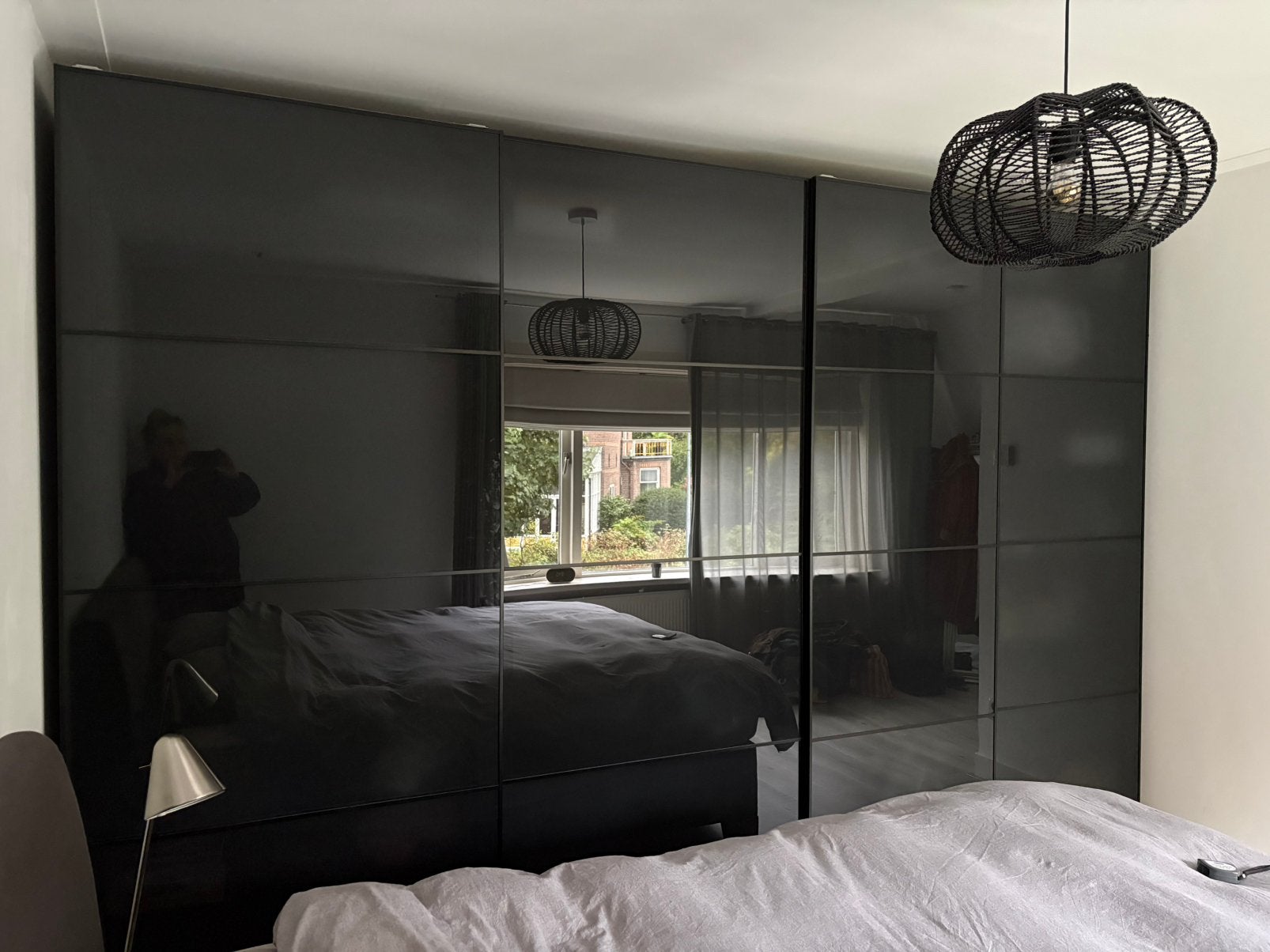 Zwarte PAX IKEA kledingkast, Ophalen, 200 cm of meer, 200 cm of meer, Overige houtsoorten