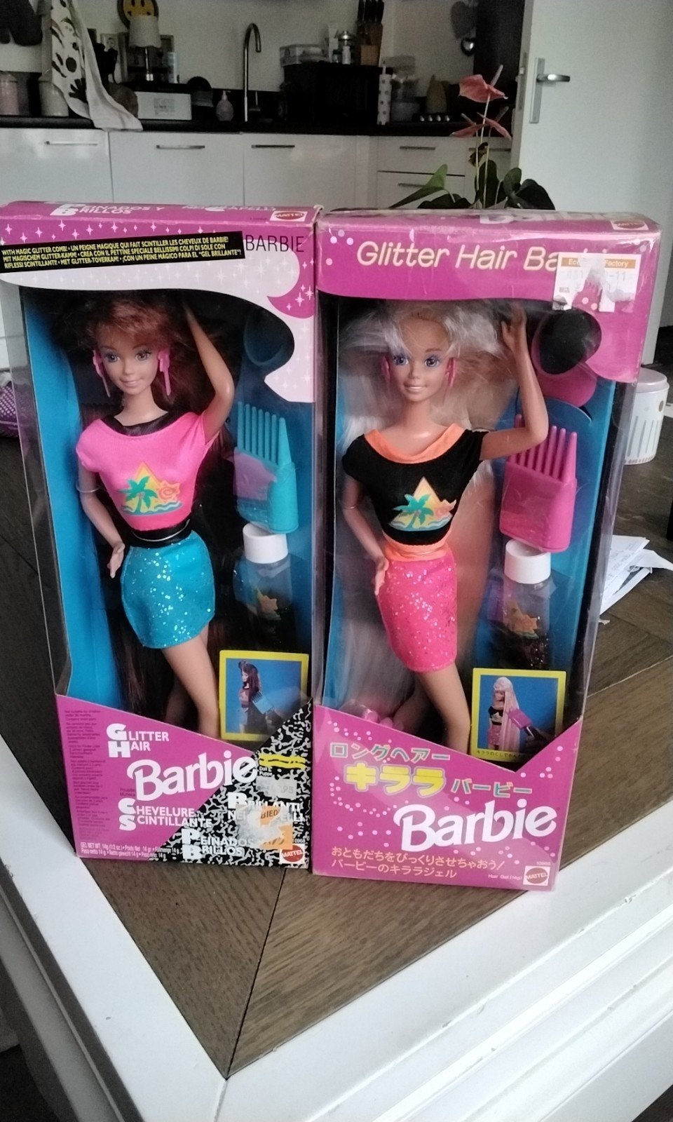 Vintage Glitter Hair Barbie Poppen (2 stuks) - Nieuw in doos, Ophalen of Verzenden, Nieuw, Barbie