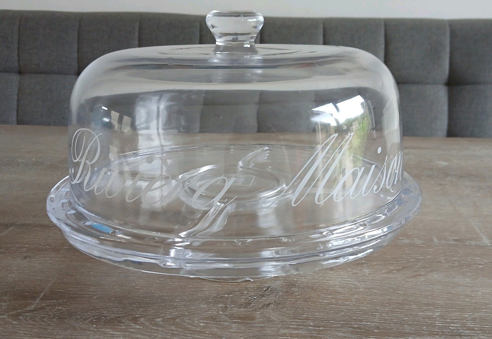 Riviera Maison serveerschaal met stolp gebak taartschaal, Overige merken, Klassiek, Ophalen of Verzenden, Glas