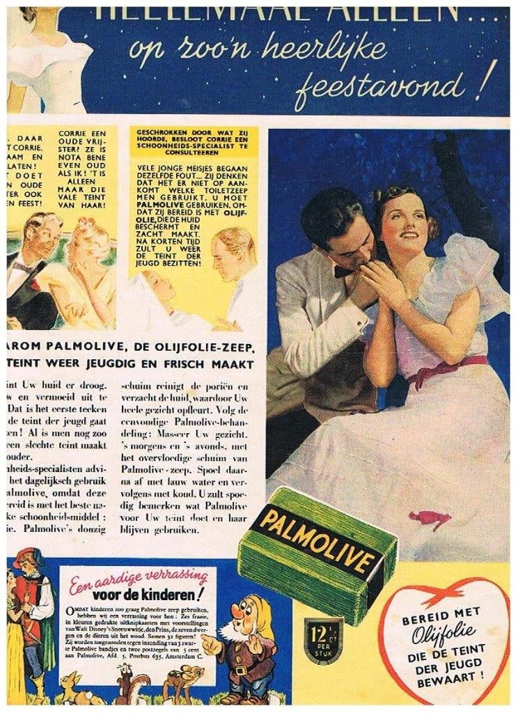 Palmolive - 2 Advertenties uit Tijdschrift 1939, Verzamelen, Tijdschriften, Kranten en Knipsels, Ophalen of Verzenden, 1980 tot heden